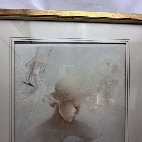 Margaret Kane "Love" Signed Matted & Framed Lithograph/Print Needs fix in frame - Picture 4 of 10
